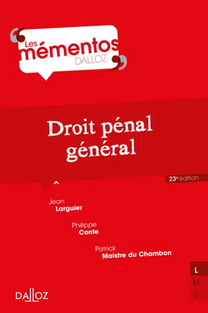 Droit pénal général. 23e éd.