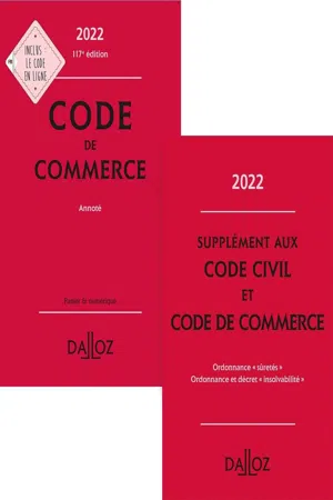 Code de commerce 2022, annoté. 117e éd.