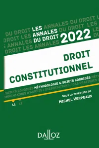 Annales Droit constitutionnel 2022 epub 3 - Méthodologie & sujets corrigés_cover