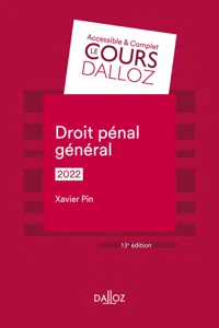 Droit pénal général 2022. 13e éd._cover