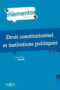 Droit constitutionnel et institutions politiques. 13e éd._cover