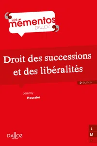 Droit des successions et des libéralités. 2e éd._cover