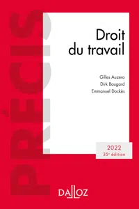 Droit du travail 2022 35ed - Précis_cover