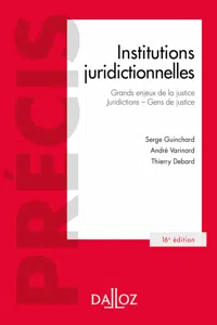 Institutions juridictionnelles 16ed - Précis_cover