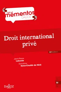 Droit international privé. 20e éd._cover