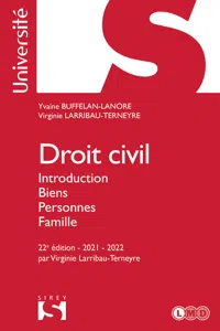 Droit civil. Introduction Biens Personnes Famille. 22e éd._cover