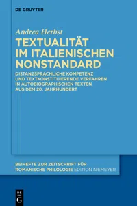 Textualität im italienischen Nonstandard_cover