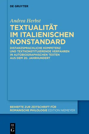 Textualität im italienischen Nonstandard