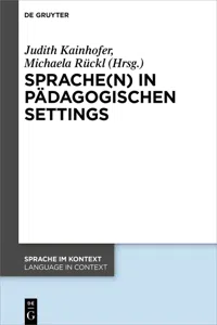 Sprach in pädagogischen Settings_cover