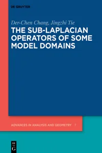 The Sub-Laplacian Operators of Some Model Domains_cover