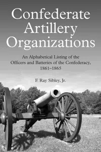 Confederate Artillery Organizations_cover