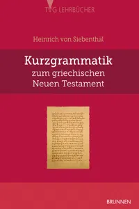 Kurzgrammatik zum griechischen Neuen Testament_cover