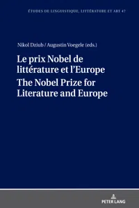 Le prix Nobel de littérature et l'Europe The Nobel Prize for Literature and Europe_cover