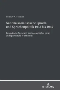 Nationalsozialistische Sprach- und Sprachenpolitik 1933 bis 1945_cover