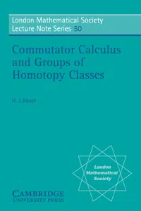 Commutator Calculus and Groups of Homotopy Classes_cover