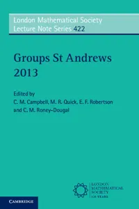 Groups St Andrews 2013_cover