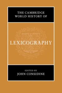 The Cambridge World History of Lexicography_cover