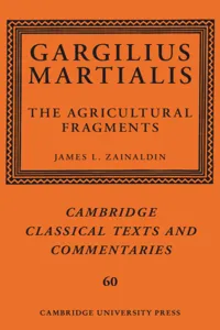 Gargilius Martialis: The Agricultural Fragments_cover