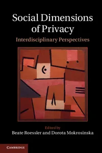 Social Dimensions of Privacy_cover