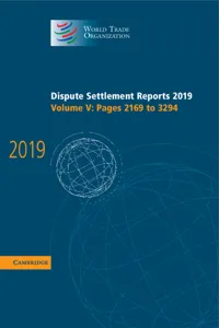 Dispute Settlement Reports 2019: Volume 5, Pages 2169 to 3294_cover