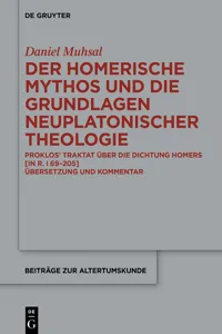 Der Homerische Mythos und die Grundlagen neuplatonischer Theologie_cover
