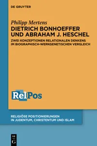 Dietrich Bonhoeffer und Abraham J. Heschel_cover