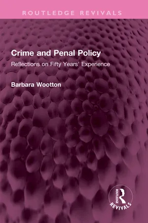 Crime and Penal Policy