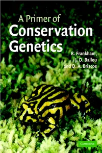 A Primer of Conservation Genetics_cover