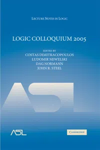 Logic Colloquium 2005_cover