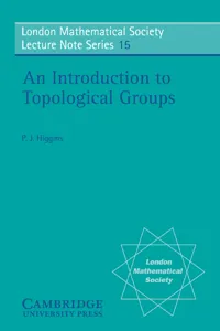 An Introduction to Topological Groups_cover