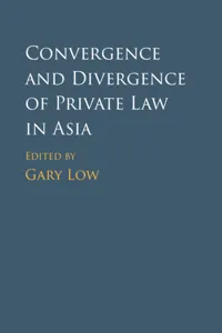 Convergence and Divergence of Private Law in Asia_cover