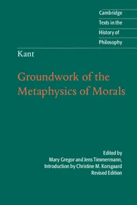 Kant: Groundwork of the Metaphysics of Morals_cover