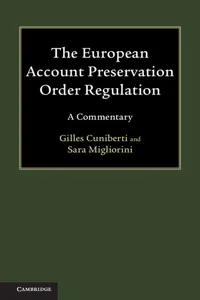 The European Account Preservation Order Regulation_cover