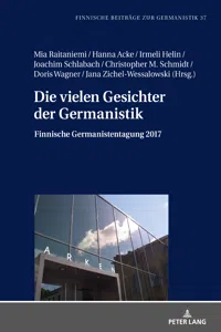 Die vielen Gesichter der Germanistik_cover