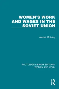 Women's Work and Wages in the Soviet Union_cover