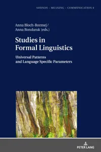 Studies in Formal Linguistics_cover