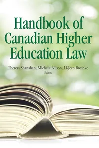 The Handbook of Canadian Higher Education Law_cover