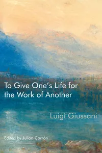 To Give One's Life for the Work of Another_cover