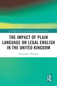 The Impact of Plain Language on Legal English in the United Kingdom_cover