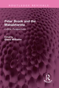 Peter Brook and the Mahabharata_cover