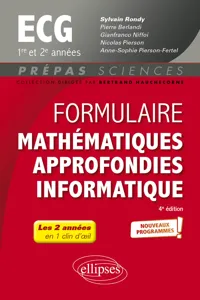 Formulaire Mathématiques approfondies - Informatique - ECG 1re et 2e années - Programme 2022 - 4e édition_cover