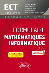 Formulaire Mathématiques - Informatique - ECT 1re et 2e années - Programme 2022 - 2e édition_cover