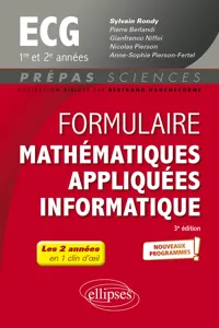 Formulaire Mathématiques appliquées - Informatique - ECG 1re et 2e années - Programme 2022 - 3e édition_cover