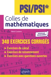 Colles de Mathématiques - PSI/PSI* - Programme 2022 - 2e édition_cover