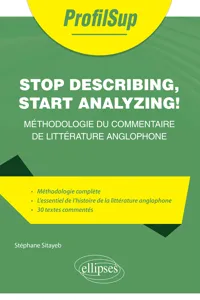 Stop describing, start analyzing !_cover