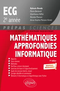 Mathématiques approfondies - Informatique - prépas ECG 2e année - Programme 2022 - 4e édition_cover