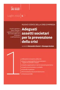 Nuovo Codice della crisi d'impresa. Adeguati assetti societari per la prevenzione della crisi_cover