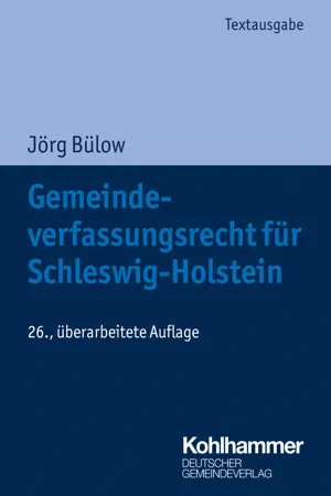 Gemeindeverfassungsrecht für Schleswig-Holstein