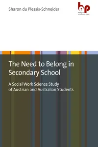 The Need to Belong in Secondary School_cover