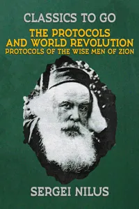 The Protocols and World Revolution, Protocols of the Wise Men of Zion_cover
